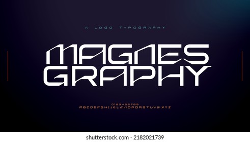 Abstract modern techno alphabet fonts. Typography urban sport, technology, fashion, digital, future creative logo font. vector illustration