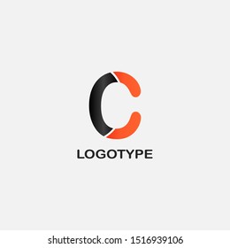Abstract modern techno letter C icon, logo design. Can be used as logo, corporate identity style, pointer, application icon