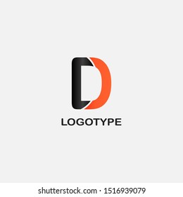 Abstract modern techno letter D icon, logo design. Can be used as logo, corporate identity style, pointer, application icon