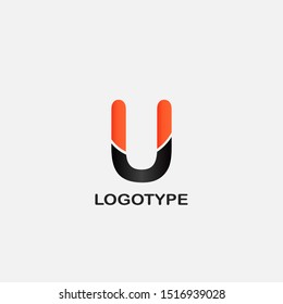 Abstract modern techno letter U icon, logo design. Can be used as logo, corporate identity style, pointer, application icon