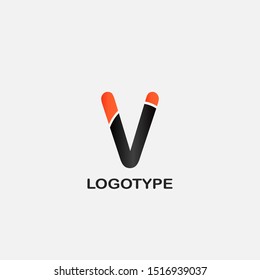 Abstract modern techno letter V icon, logo design. Can be used as logo, corporate identity style, pointer, application icon