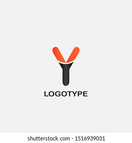 Abstract modern techno letter Y icon, logo design. Can be used as logo, corporate identity style, pointer, application icon