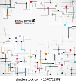 Abstract of modern technological background details of electronic lines pattern. Illustration vector eps10
