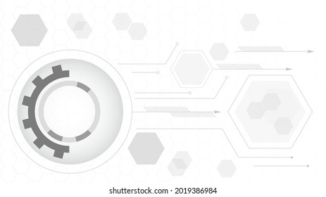 Abstract Modern Technology AI Network Background Black and White