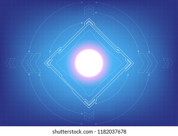 Abstract modern technology background, futuristic digital display graphic