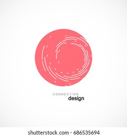 Abstract modern technology background, futuristic twirl design