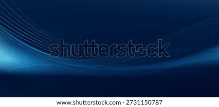 Abstract Modern Technology Background with Glowing Blue Curved Lines