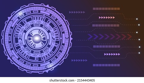 concepto de innovación de fondo de tecnología moderna abstracta para conectar ilustración vectorial, círculo y forma futurista digital y tecnología de luz brillante blanca y diversos elementos tecnológicos 