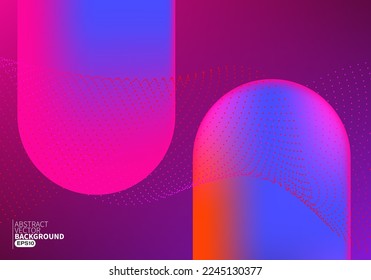 Abstract modern technology background wallpaper, Landing page template, flowing line digital technology, smooth particle wave, big data techno , Annual reports, flyer, poster, cover. EPS