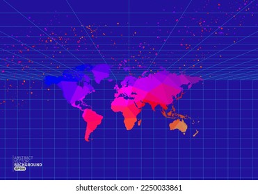 Abstract modern technology background wallpaper, Landing page template, flowing line digital technology, smooth particle wave, big data techno , Annual reports, flyer, poster, cover. EPS