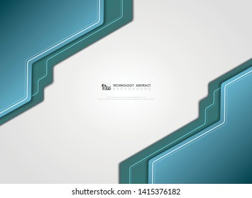 Abstract modern technology blue template vector design background. You can use for poster, artwork, ad design, presentation. illustration vector eps10
