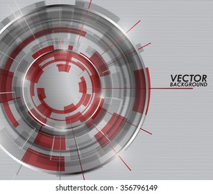 Abstract Modern technology circles vector background.