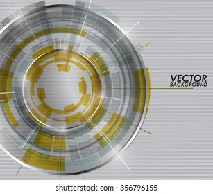 Abstract Modern technology circles vector background.