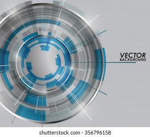 Abstract Modern technology circles vector background.