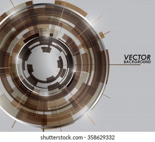 Abstract Modern technology circles vector background.
