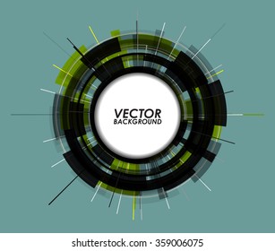 Abstract Modern technology circles vector background.