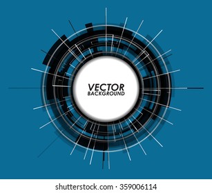 Abstract Modern technology circles vector background.