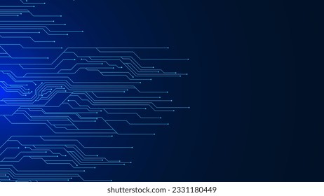 Abstract modern technology with electronic circuit board texture background. Big data visualization, futuristic computer technology concept design. Vector illustration.