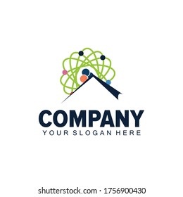 vector de diseño de logotipo icónico de tecnología moderna abstracta.  
