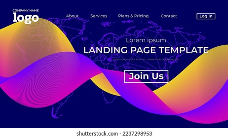 Abstract modern technology Landing page template, big data techno design concept background wallpaper, Annual reports, flyer, poster, cover. EPS
