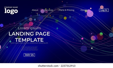 Abstract modern technology Landing page template, big data techno design concept background wallpaper, Annual reports, flyer, poster, cover. EPS
