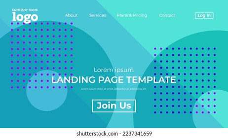 Abstract modern technology Landing page template, flowing line digital technology, smooth particle wave, big data techno design concept background wallpaper, Annual reports, flyer, poster, cover. EPS