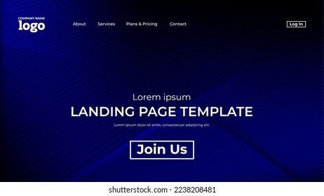 Abstract modern technology Landing page template, flowing line digital technology, smooth particle wave, big data techno design concept background wallpaper, Annual reports, flyer, poster, cover. EPS
