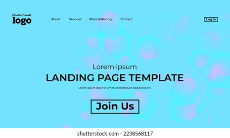 Abstract modern technology Landing page template, flowing line digital technology, smooth particle wave, big data techno design concept background wallpaper, Annual reports, flyer, poster, cover. EPS
