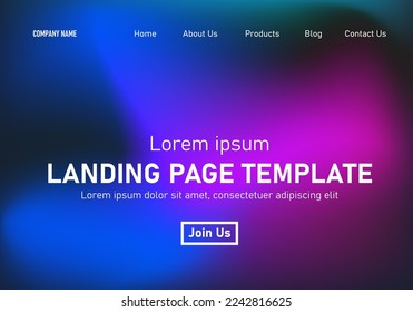 Abstract modern technology Landing page template, flowing line digital technology, smooth particle wave, big data techno design concept background wallpaper, Annual reports, flyer, poster, cover. EPS