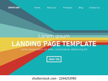 Abstract modern technology Landing page template, flowing line digital technology, smooth particle wave, big data techno design concept background wallpaper, Annual reports, flyer, poster, cover. EPS