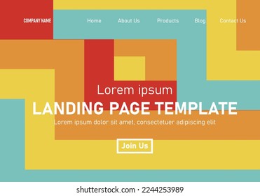 Abstract modern technology Landing page template, flowing line digital technology, smooth particle wave, big data techno design concept background wallpaper, Annual reports, flyer, poster, cover. EPS