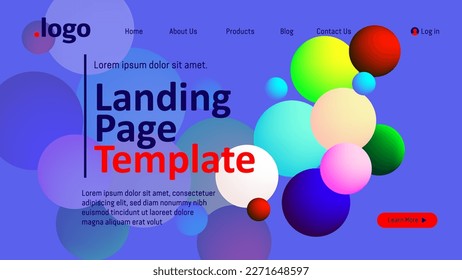 Abstract modern technology Landing page template, flowing line digital technology, smooth particle wave, big data techno design concept background wallpaper, Annual reports, flyer, poster, cover. EPS