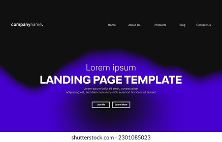 Abstract modern technology Landing page template, flowing line digital technology, smooth particle wave, big data techno design concept background wallpaper, Annual reports, flyer, poster, cover. EPS