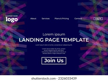 Abstract modern technology Landing page template, flowing line digital technology, smooth particle wave, big data techno design concept background wallpaper, Annual reports, flyer, poster, cover. EPS
