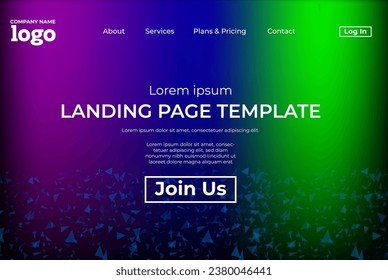 Abstract modern technology Landing page template, flowing line digital technology, smooth particle wave, big data techno design concept background wallpaper, Annual reports, flyer, poster, cover. EPS
