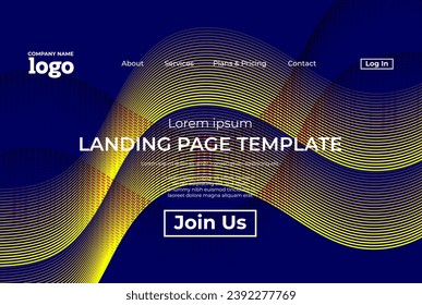 Resumen de la tecnología moderna Planta de página de aterrizaje, tecnología digital de línea fluida, onda suave de partículas, fondo de pantalla de diseño de tecnología de grandes datos, informes anuales, volante, afiche, portada. EPS
