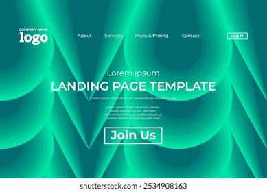 Abstract modern technology Landing page template, flowing line digital technology, smooth particle wave, big data techno design concept background wallpaper, Annual reports, flyer, poster, cover. EPS
