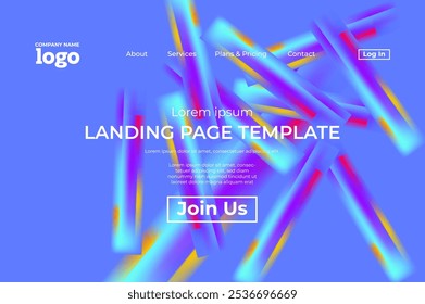 Abstract modern technology Landing page template, flowing line digital technology, smooth particle wave, big data techno design concept background wallpaper, Annual reports, flyer, poster, cover. EPS

