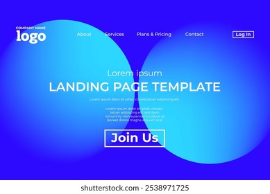 Abstract modern technology Landing page template, flowing line digital technology, smooth particle wave, big data techno design concept background wallpaper, Annual reports, flyer, poster, cover. EPS
