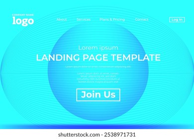 Abstract modern technology Landing page template, flowing line digital technology, smooth particle wave, big data techno design concept background wallpaper, Annual reports, flyer, poster, cover. EPS
