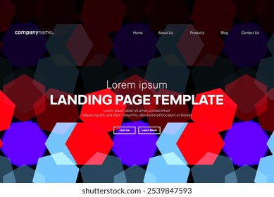 Abstract modern technology Landing page template, flowing line digital technology, smooth particle wave, big data techno design concept background wallpaper, Annual reports, flyer, poster, cover. EPS 