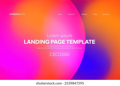Abstract modern technology Landing page template, flowing line digital technology, smooth particle wave, big data techno design concept background wallpaper, Annual reports, flyer, poster, cover. EPS 
