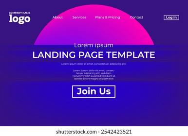 Abstract modern technology Landing page template, flowing line digital technology, smooth particle wave, big data techno design concept background wallpaper, Annual reports, flyer, poster, cover. EPS
