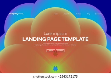 Abstract modern technology Landing page template, flowing line digital technology, smooth particle wave, big data techno design concept background wallpaper, Annual reports, flyer, poster, cover. EPS 