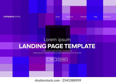 Abstract modern technology Landing page template, flowing line digital technology, smooth particle wave, big data techno design concept background wallpaper, Annual reports, flyer, poster, cover. EPS