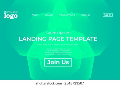 Abstract modern technology Landing page template, flowing line digital technology, smooth particle wave, big data techno design concept background wallpaper, Annual reports, flyer, poster, cover. EPS
