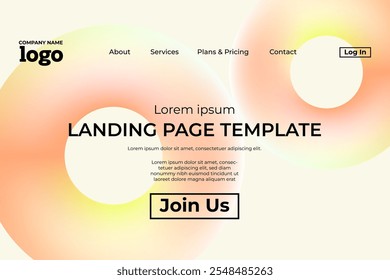 Abstract modern technology Landing page template, flowing line digital technology, smooth particle wave, big data techno design concept background wallpaper, Annual reports, flyer, poster, cover. EPS
