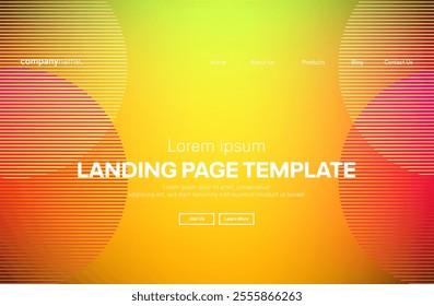 Abstract modern technology Landing page template, flowing line digital technology, smooth particle wave, big data techno design concept background wallpaper, Annual reports, flyer, poster, cover. EPS 