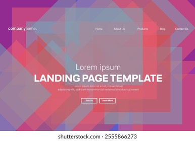 Abstract modern technology Landing page template, flowing line digital technology, smooth particle wave, big data techno design concept background wallpaper, Annual reports, flyer, poster, cover. EPS 