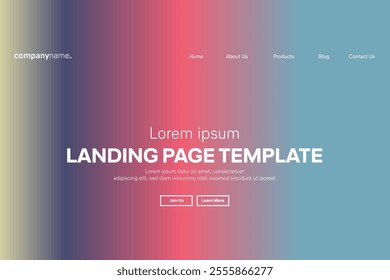 Abstract modern technology Landing page template, flowing line digital technology, smooth particle wave, big data techno design concept background wallpaper, Annual reports, flyer, poster, cover. EPS 